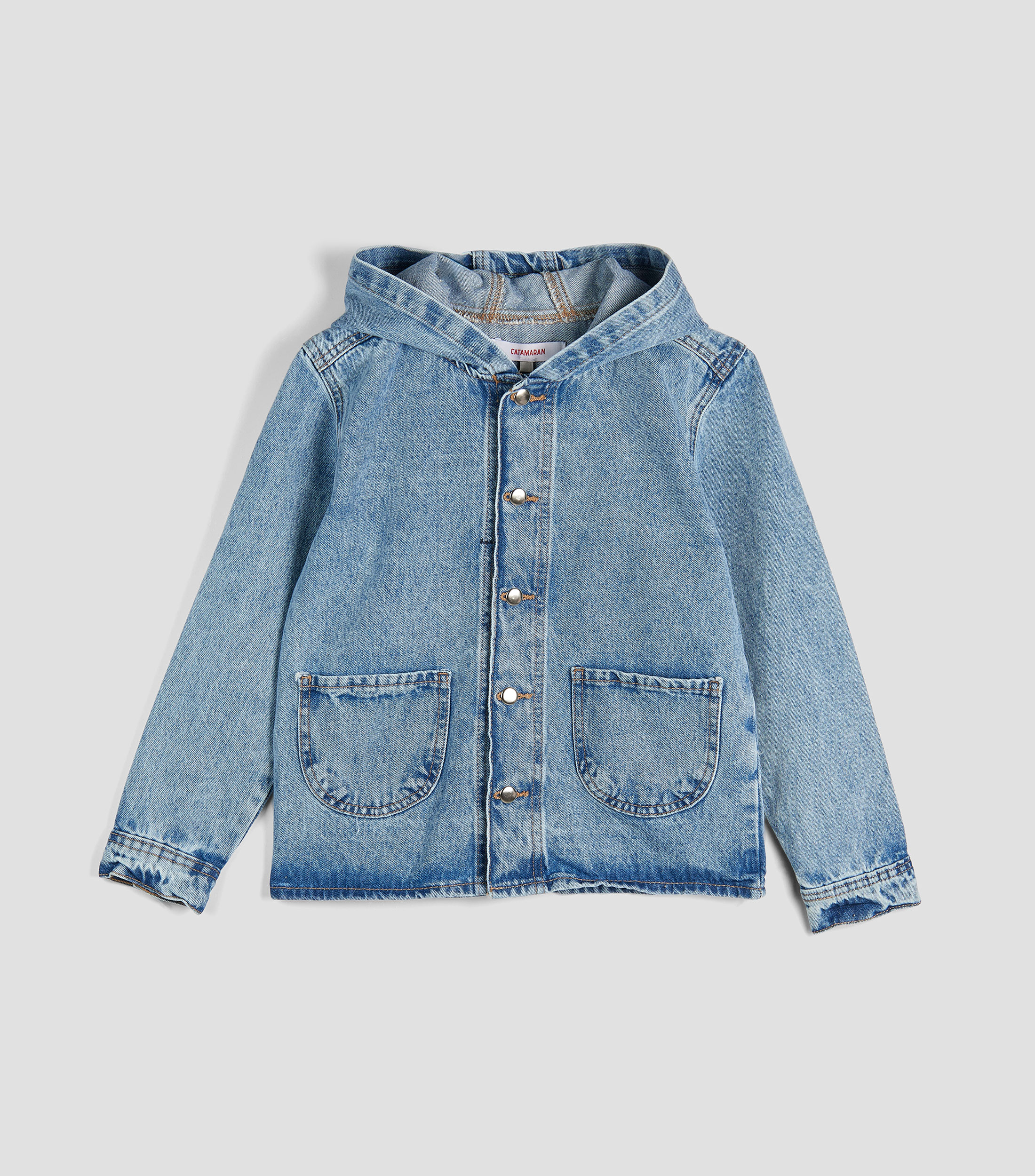 Chamarra denim con capucha Niño